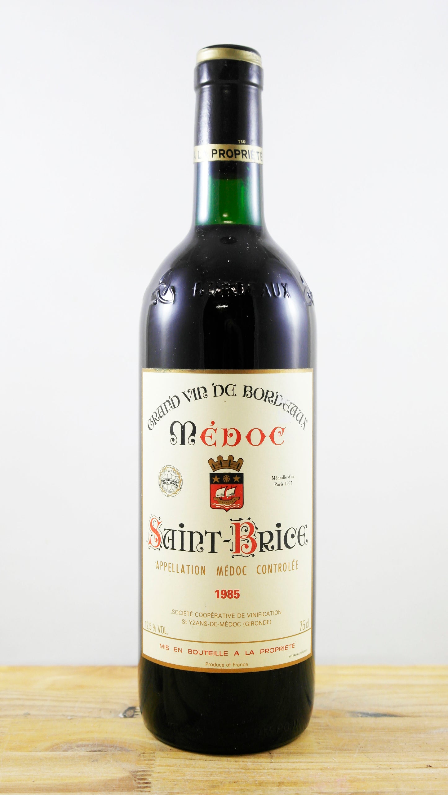 Vin Année 1985 Grand Vin de Bordeaux Saint-Brice