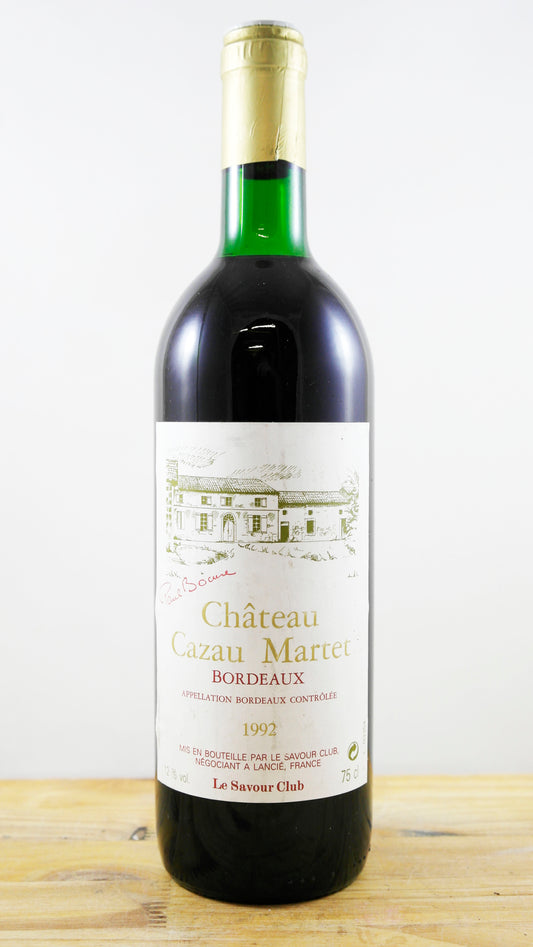 Vin Année 1992 Château Cazau Martet