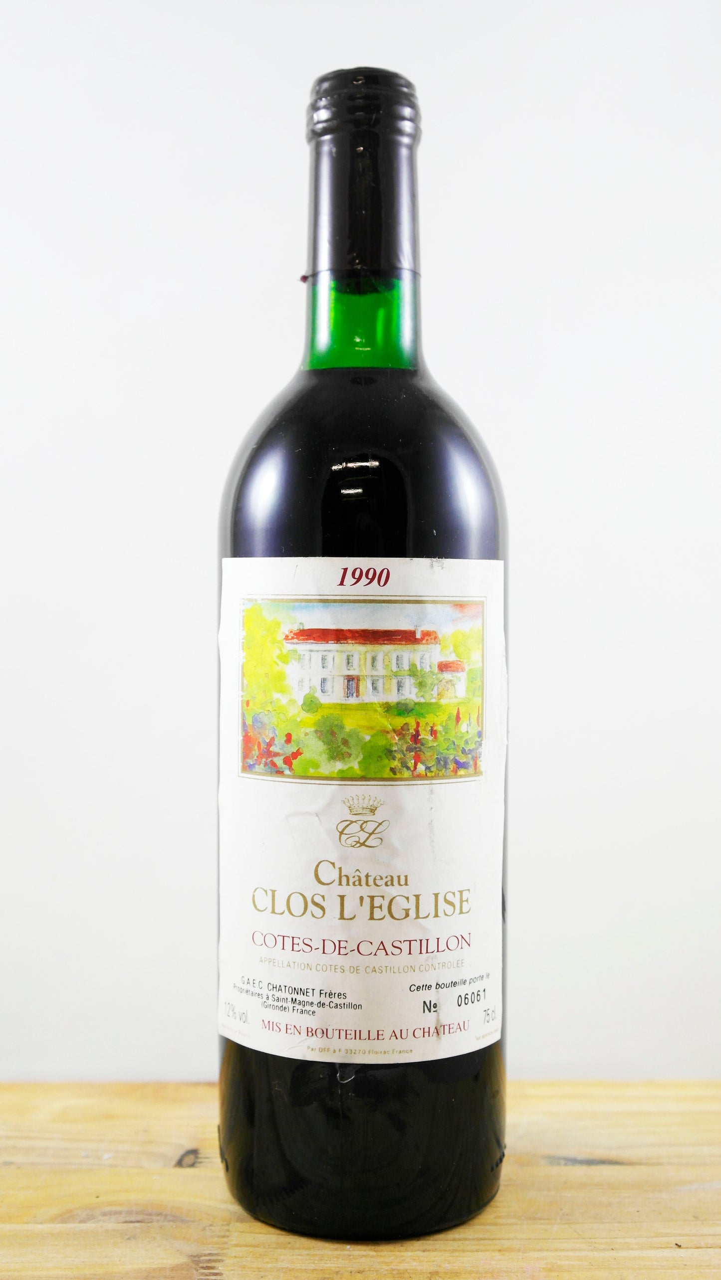 Vin Année 1990 Château Clos Eglise