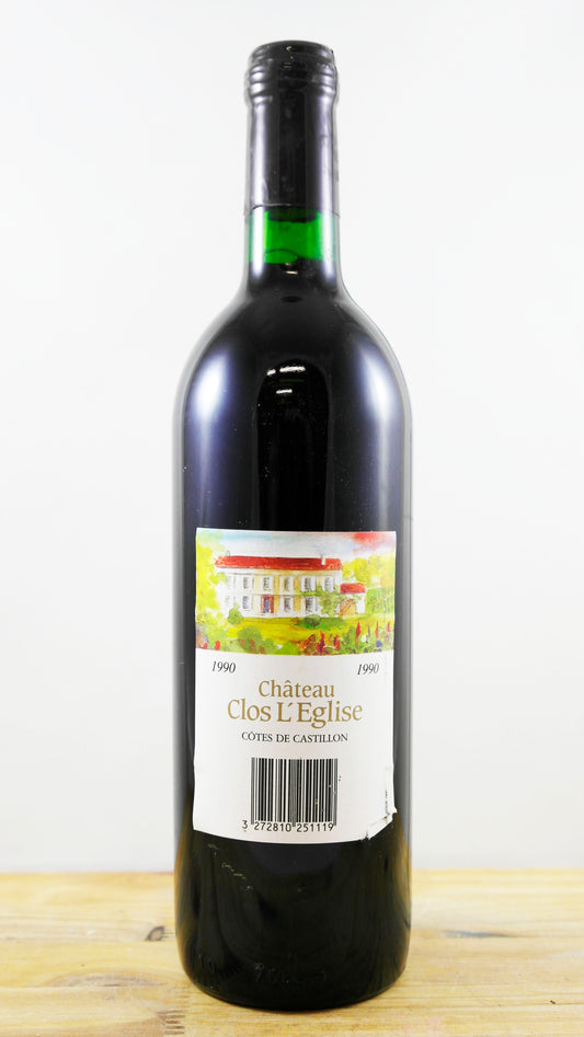 Vin Année 1990 Château Clos Eglise