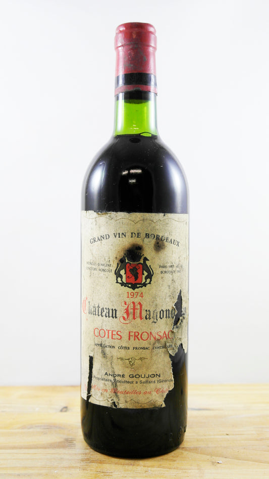 Vin Année 1974 Château Magondeau André Goujon