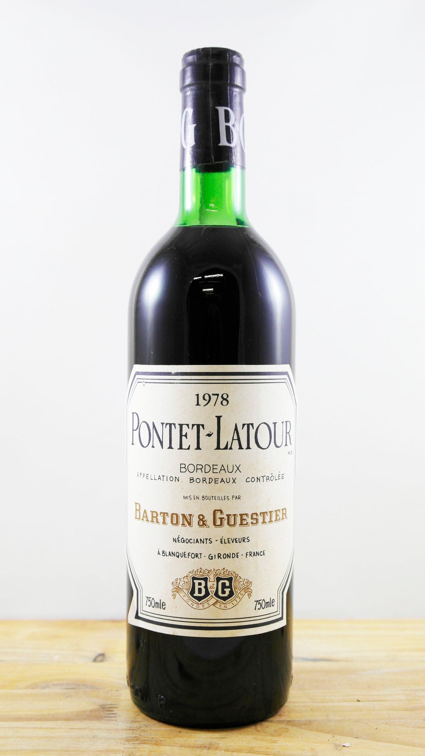 Vin Année 1978 Pontet-Latour Barton et Guestier