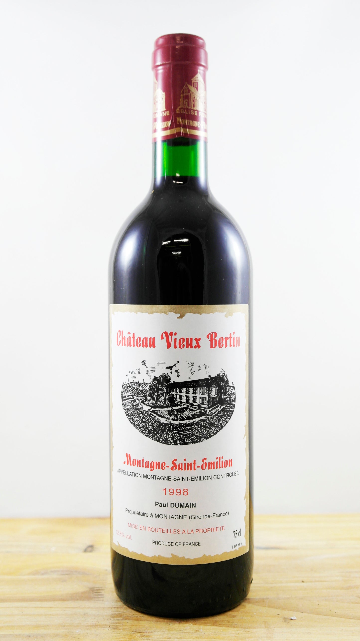 Vin Année 1998 Château Vieux Bertin Paul Dumain