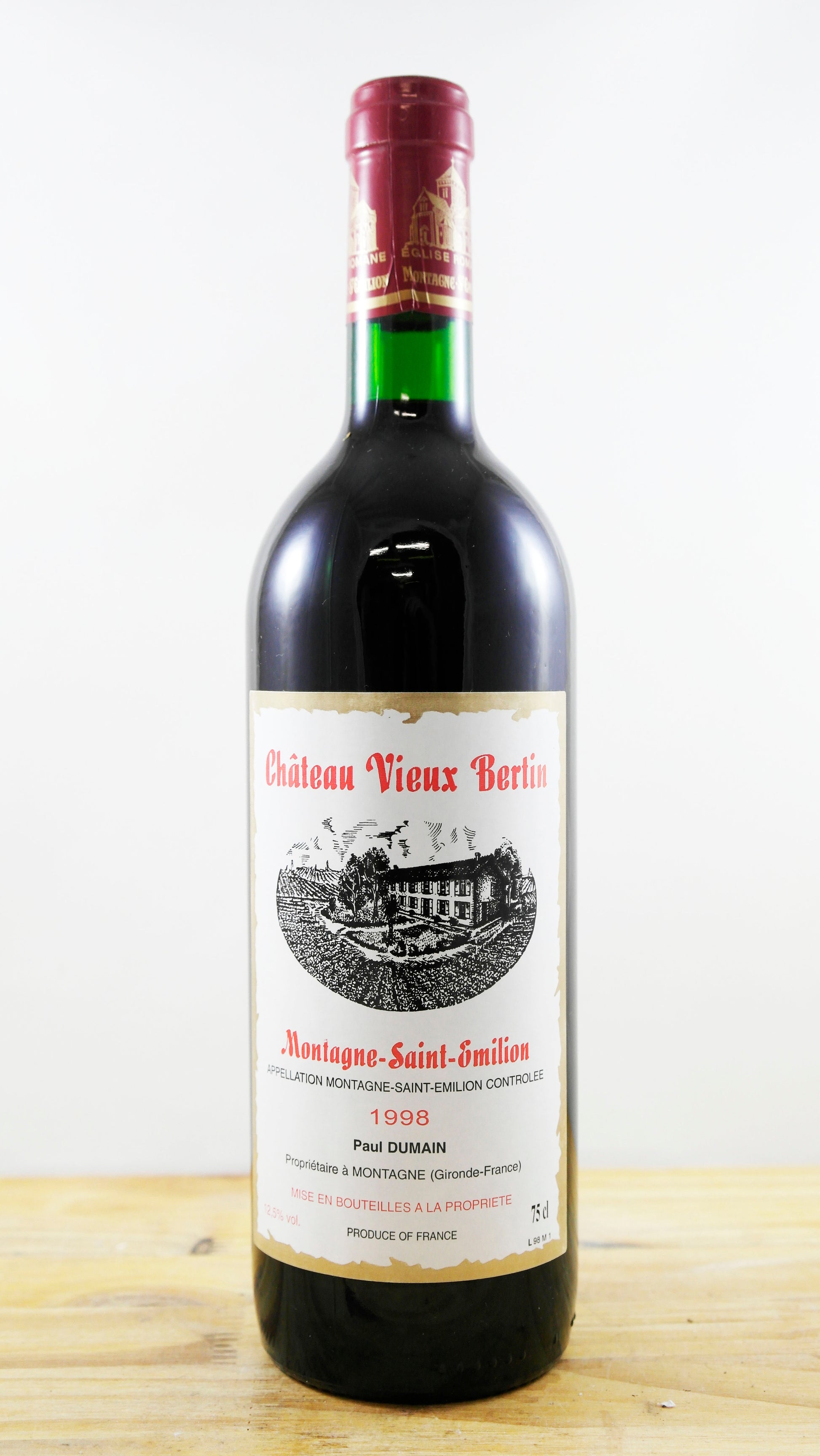Vin Année 1998 Château Vieux Bertin Paul Dumain