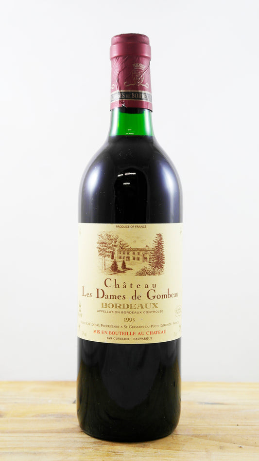 Vin Année 1993 Château Les Dames de Gombeau