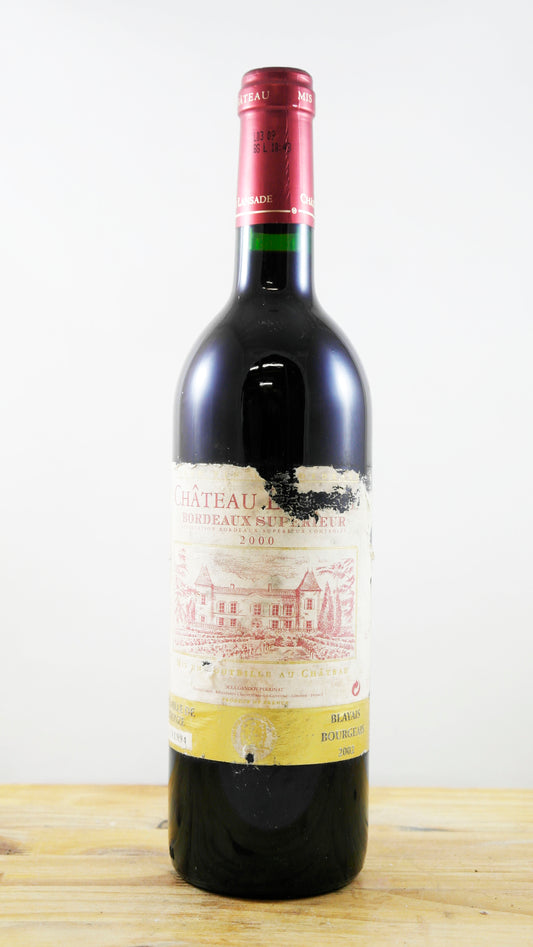 Vin Année 2000 Château Bordeaux Supérieur