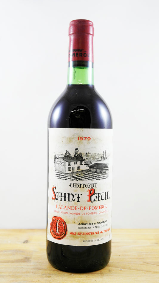Vin Année 1979 Château Saint Paul Arvouet et Sandias