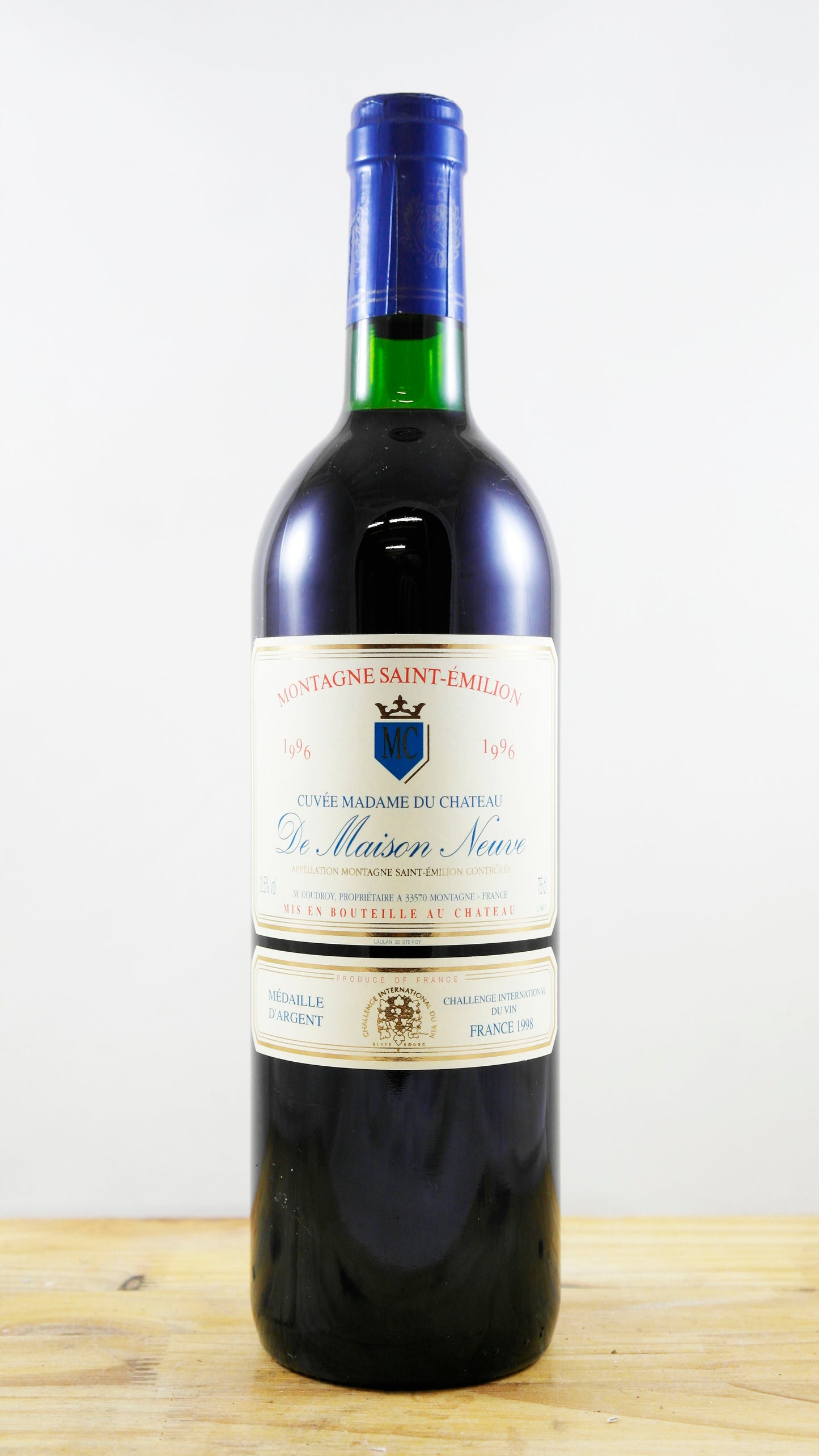 Vin Année 1996 Cuvée Madame du Château De Maison Neuve