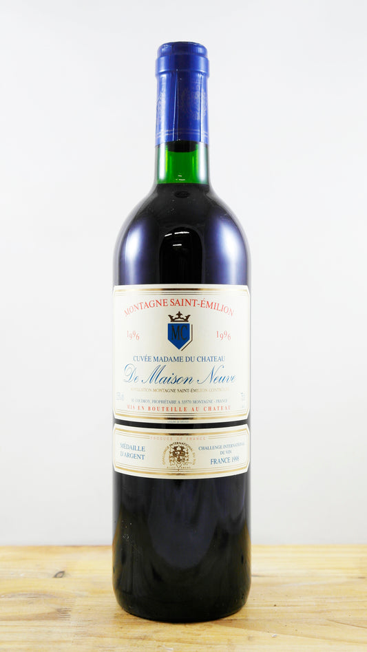 Vin Année 1996 Cuvée Madame du Château De Maison Neuve