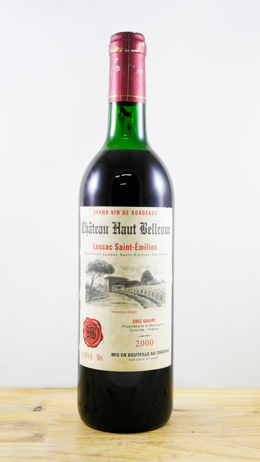 Vin Année 2000 Château Haut Bellevue Eric Gaury
