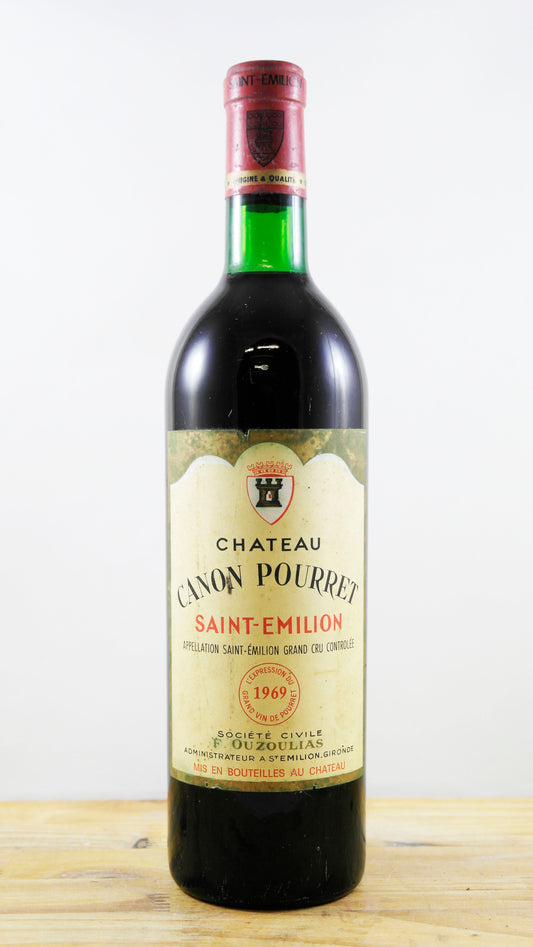 Vin Année 1969 Château Canon Pourret