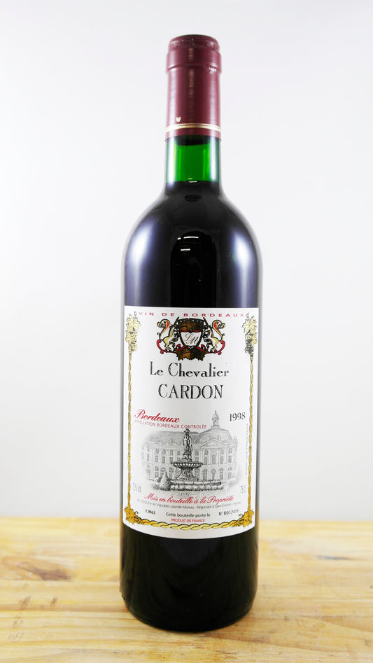 Vin Année 1998 Le Chevalier Cardon