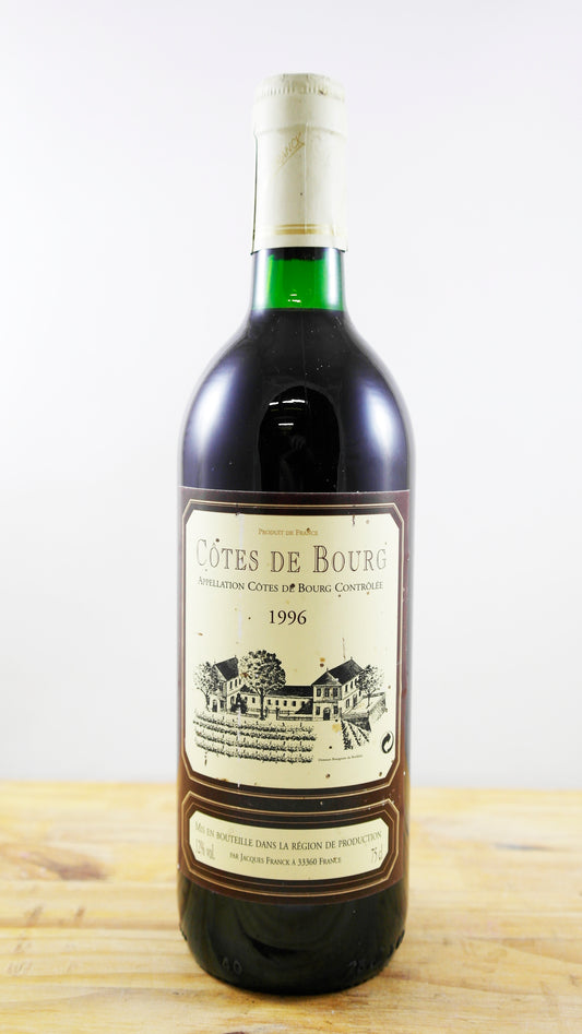 Vin Année 1996 Côtes de Bourg Jacques Franck