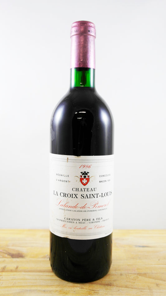 Vin Année 1986 Château La Croix Saint-Louis