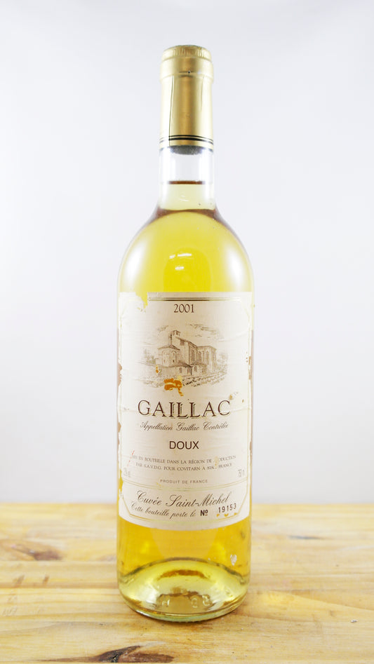 Vin Année 2001 Cuvée Saint Michel