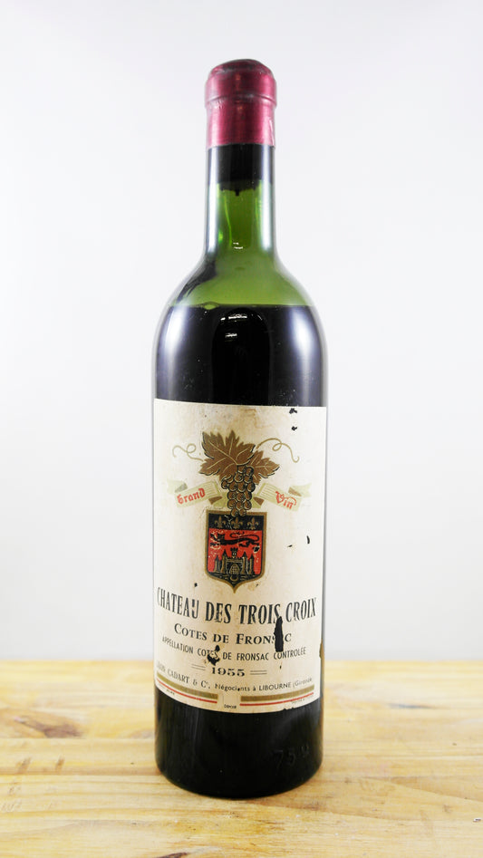 Vin Année 1955 Château des Trois Croix