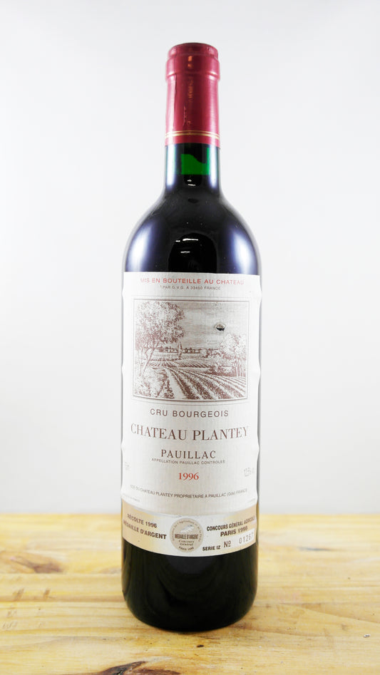 Vin Année 1996 Château Plantey
