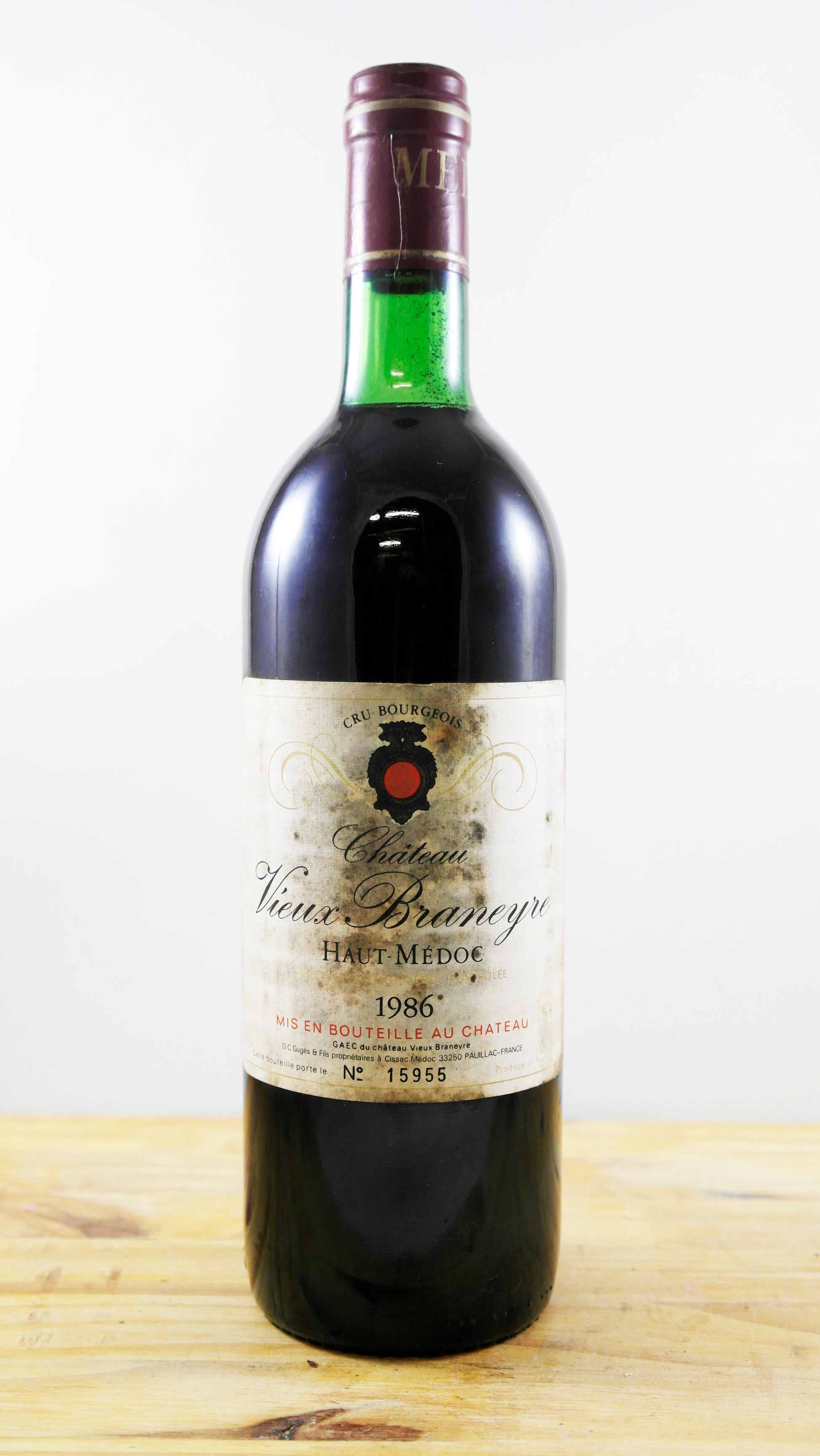 Vin Année 1986 Château Vieux Braneyre