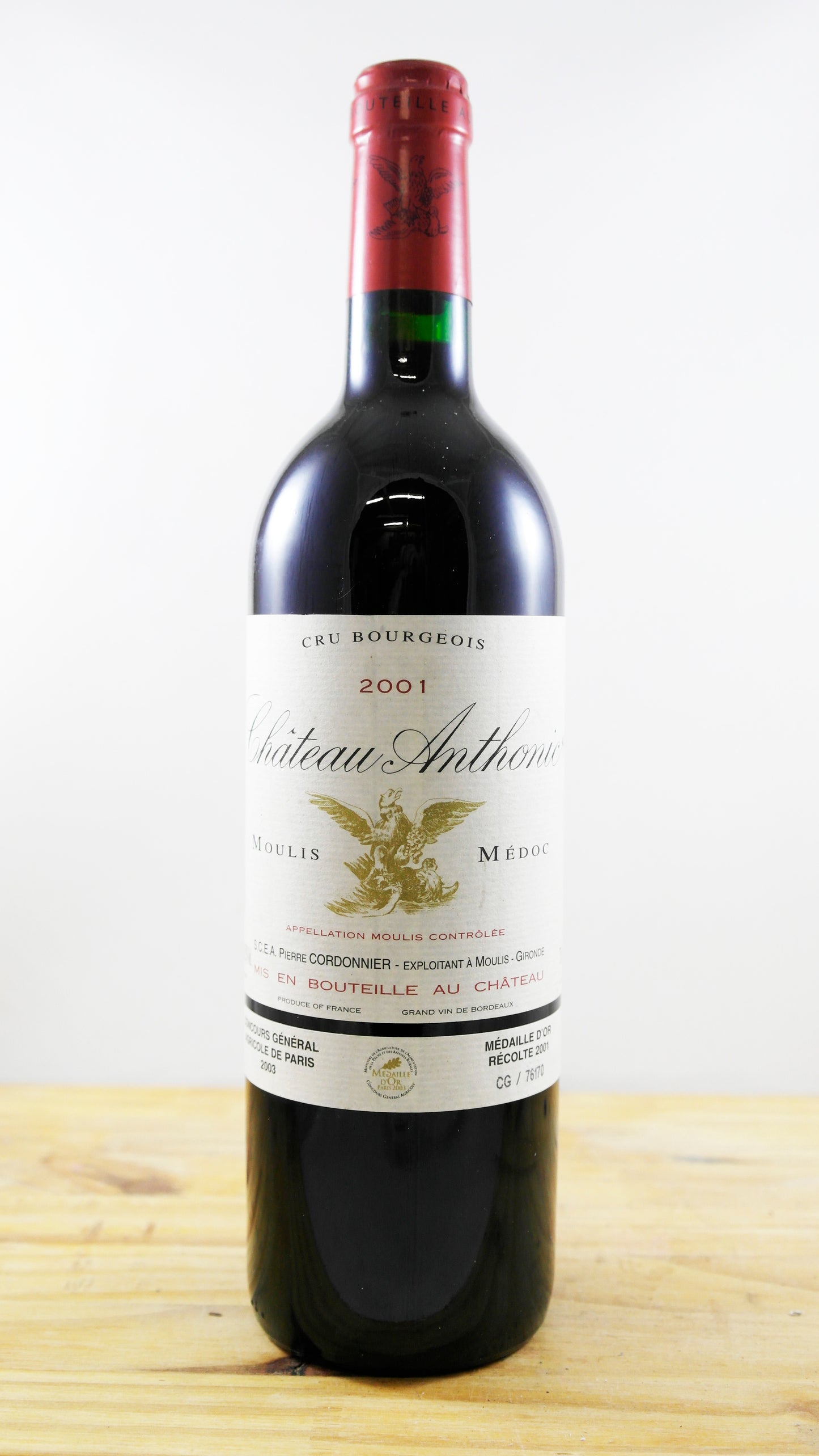 Vin Année 2001 Château Anthonic
