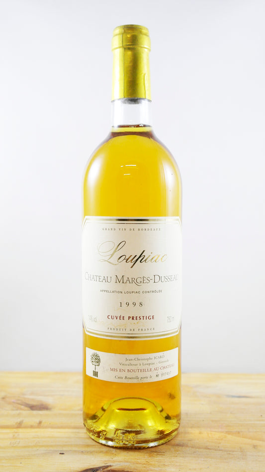 Vin Année 1998 Loupiac Margès Dusseau