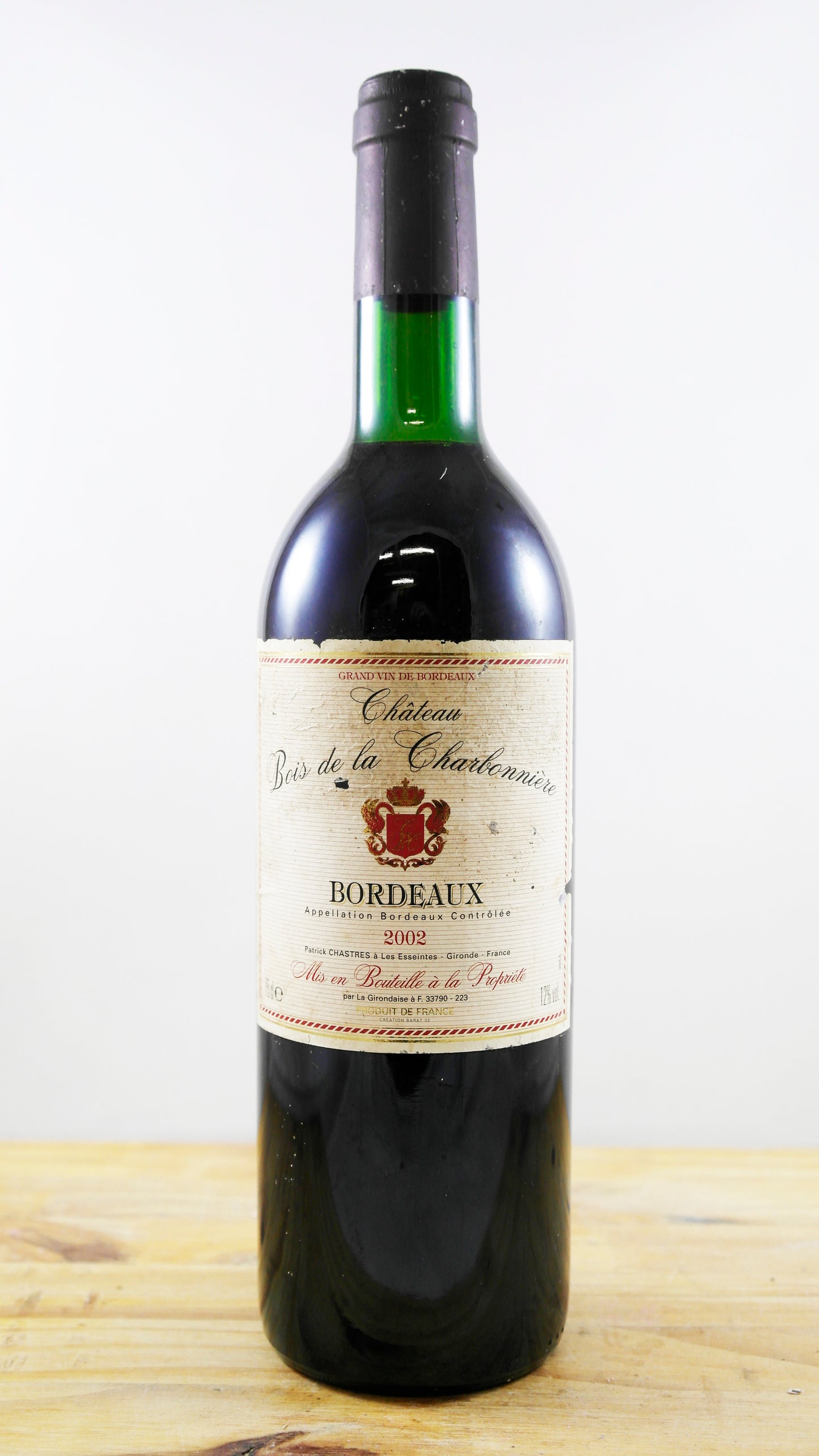 Vin Année 2002 Château Bois de la Charbonniere
