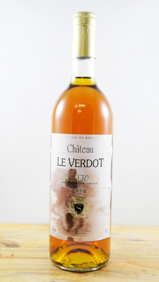 Vin Année 2004 Château Le Verdot Sauternes