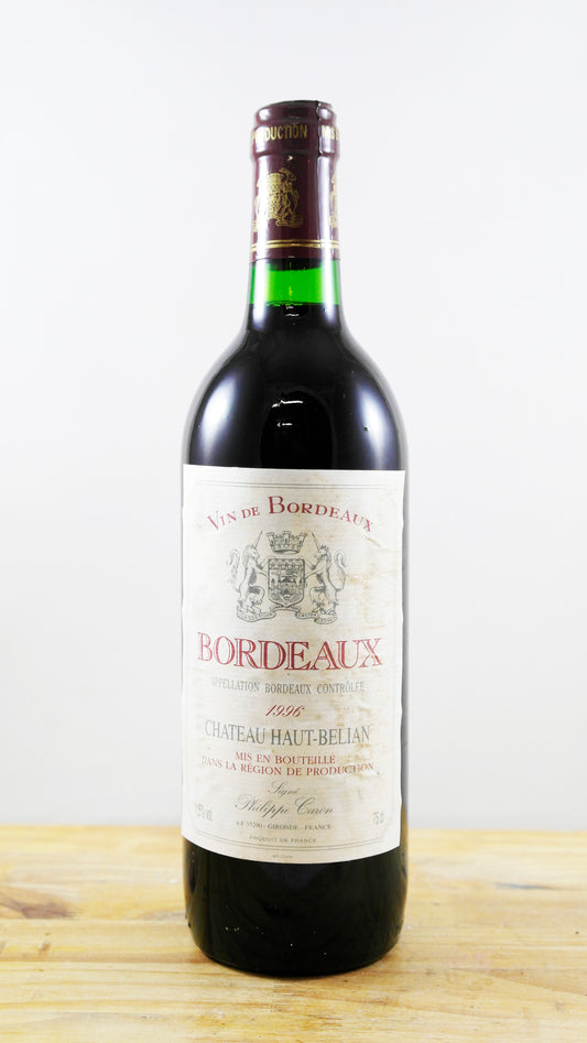 Vin Année 1996 Bordeaux Château Haut-Belian