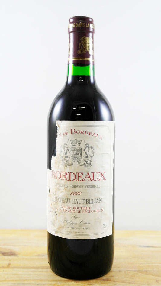 Vin Année 1996 Bordeaux Château Haut-Belian
