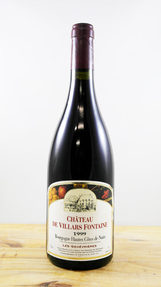 Vin Année 1999 Château de Villars Fontaine Les Genévrières