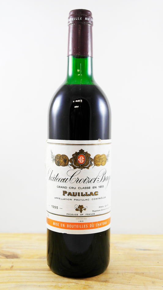 Vin Année 1993 Château Croizet-Bages