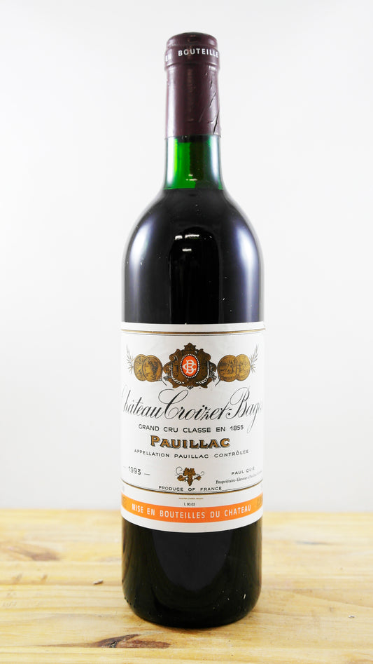 Vin Année 1993 Château Croizet-Bages