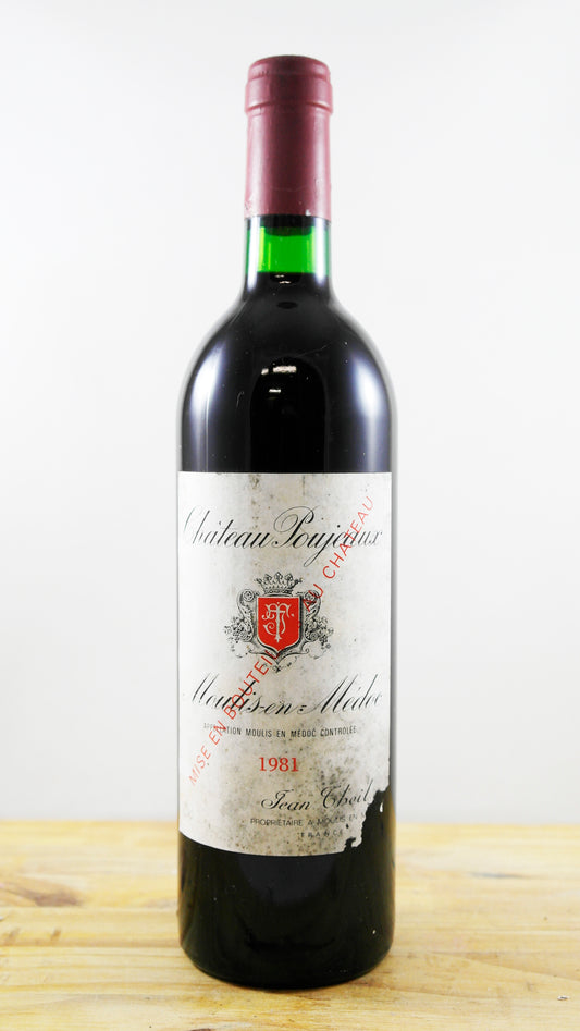 Vin Année 1981 Château Poujeaux