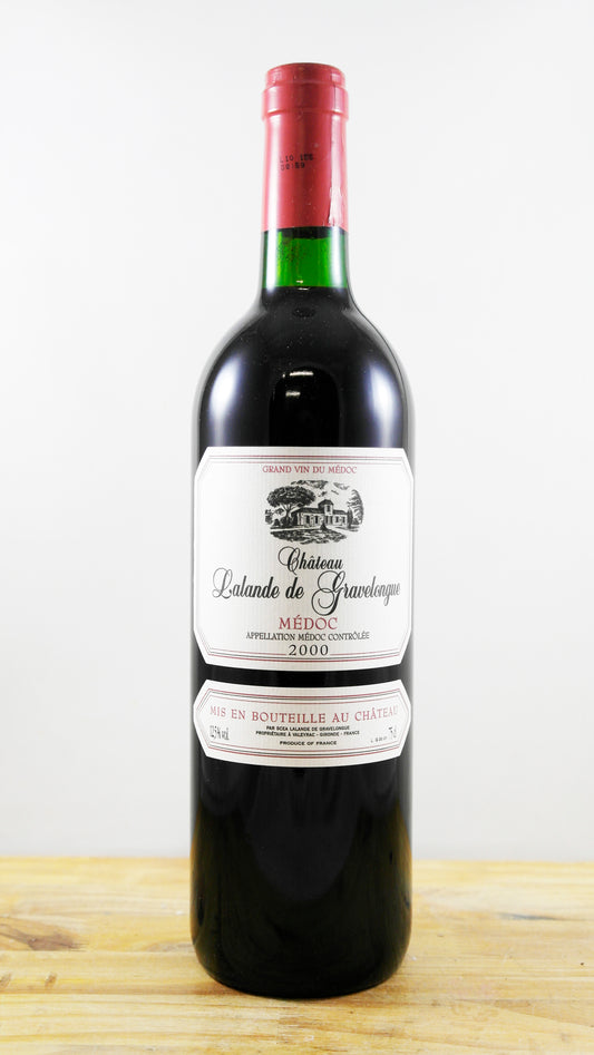 Vin Année 2000 Château Lalande de Gravelongue