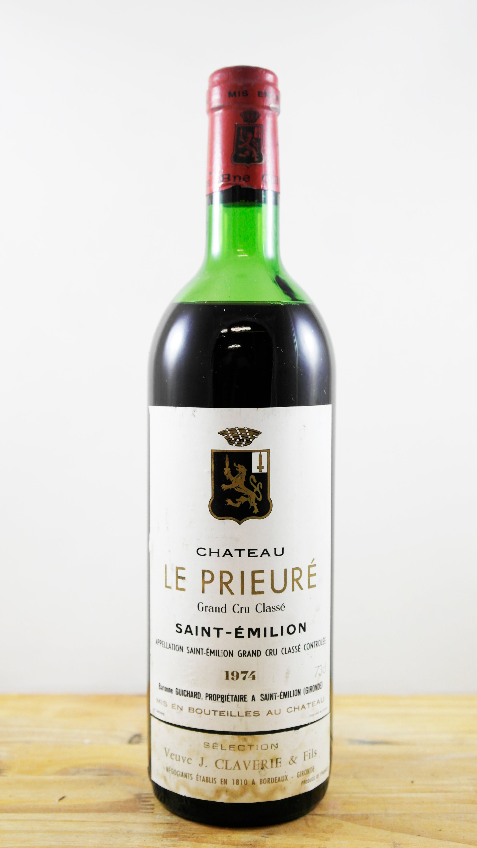 Vin Année 1974 Château Le Prieuré