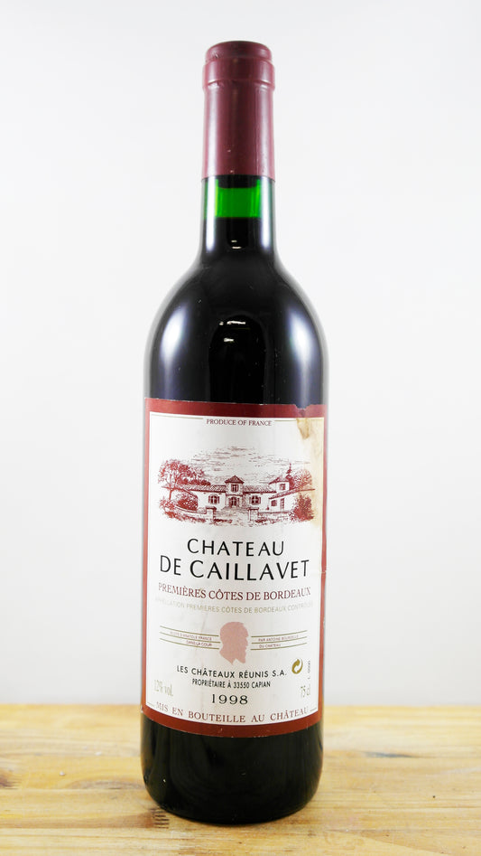 Vin Année 1998 Château de Caillavet