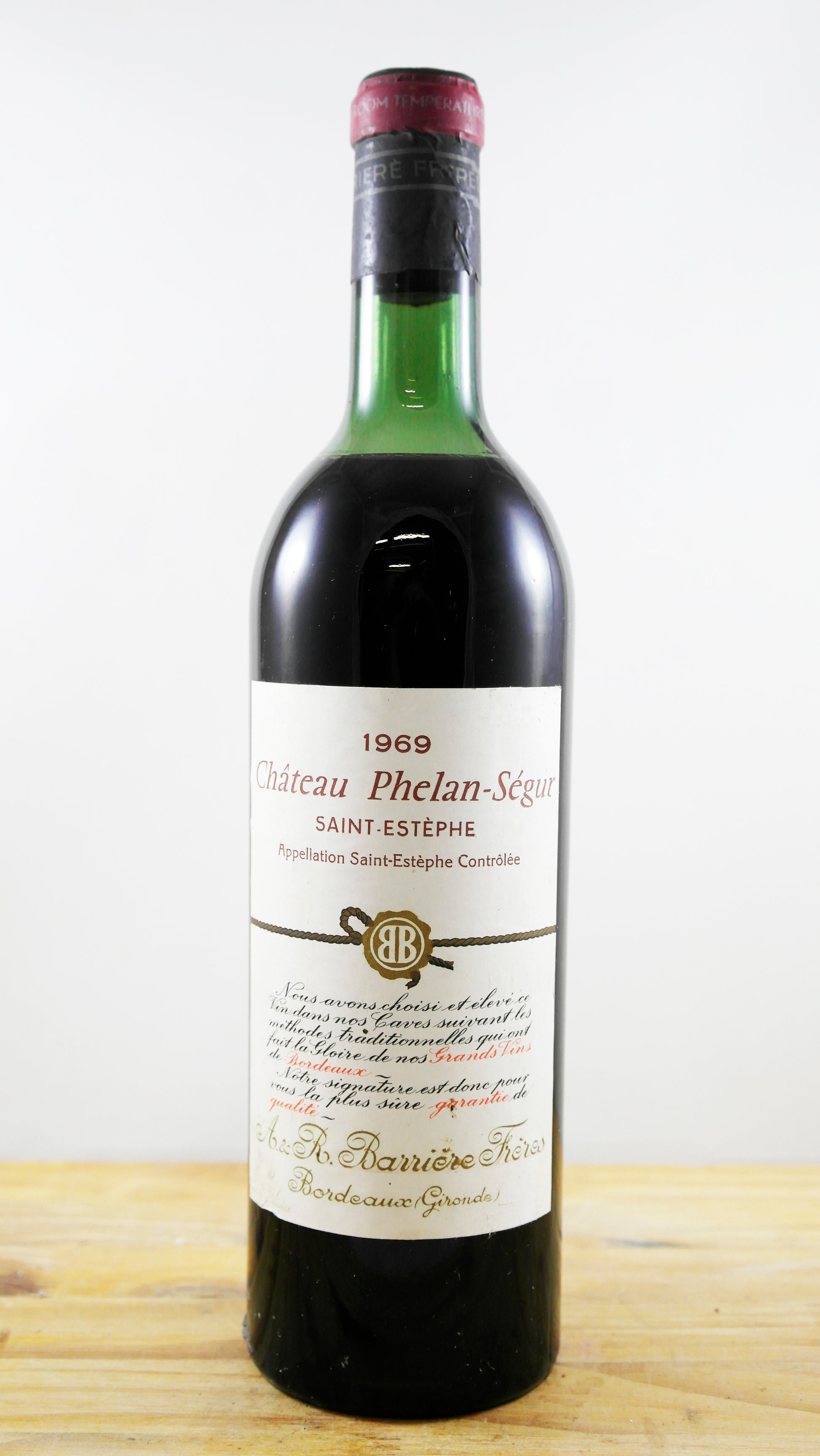 Vin Année 1969 Château Phelan-Ségur