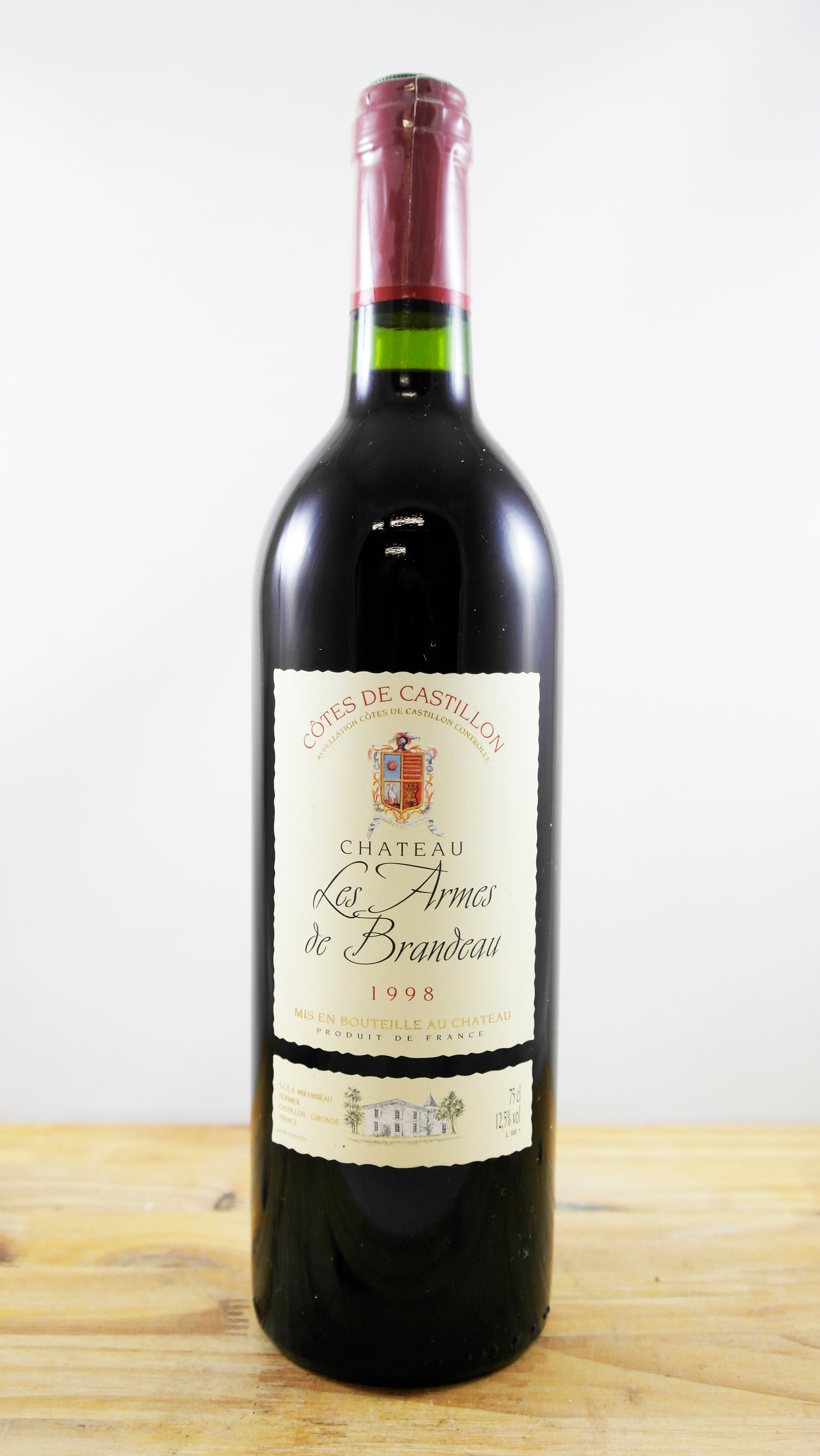 Vin Année 1998 Château Les Armes de Brandeau