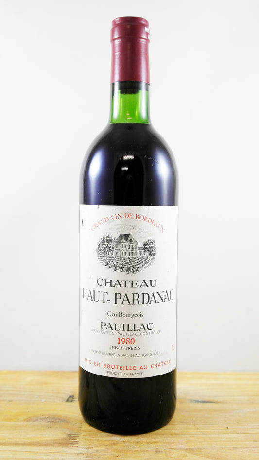 Vin Année 1980 Château Haut-Pardanac