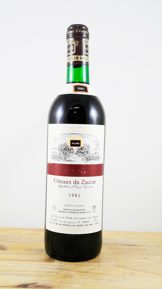 Vin Année 1981 Côteaux du Zaccar