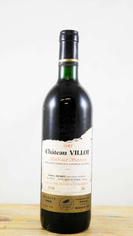 Vin Année 1989 Château Villot