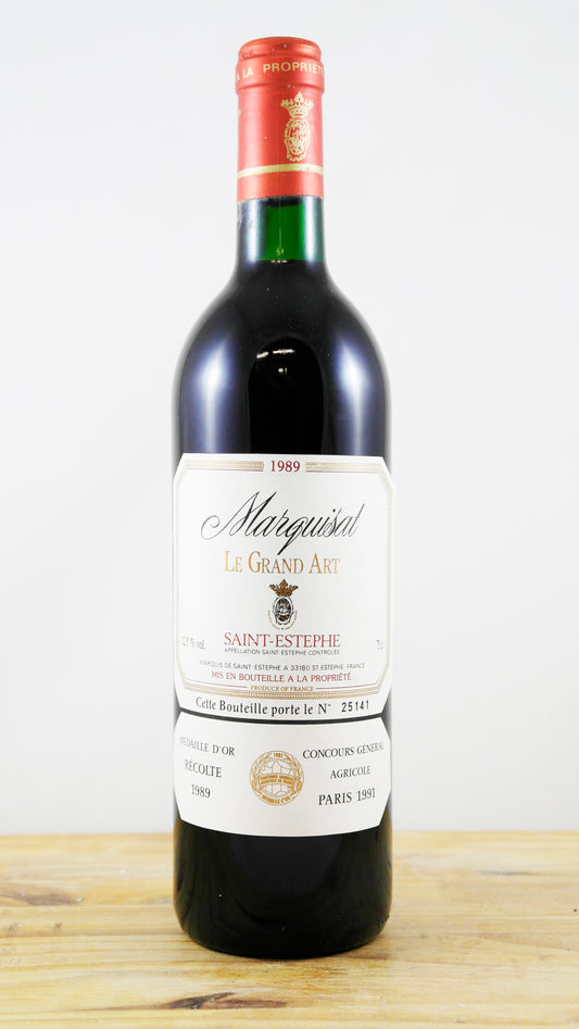 Vin Année 1989 Marquisat Le Grand Art