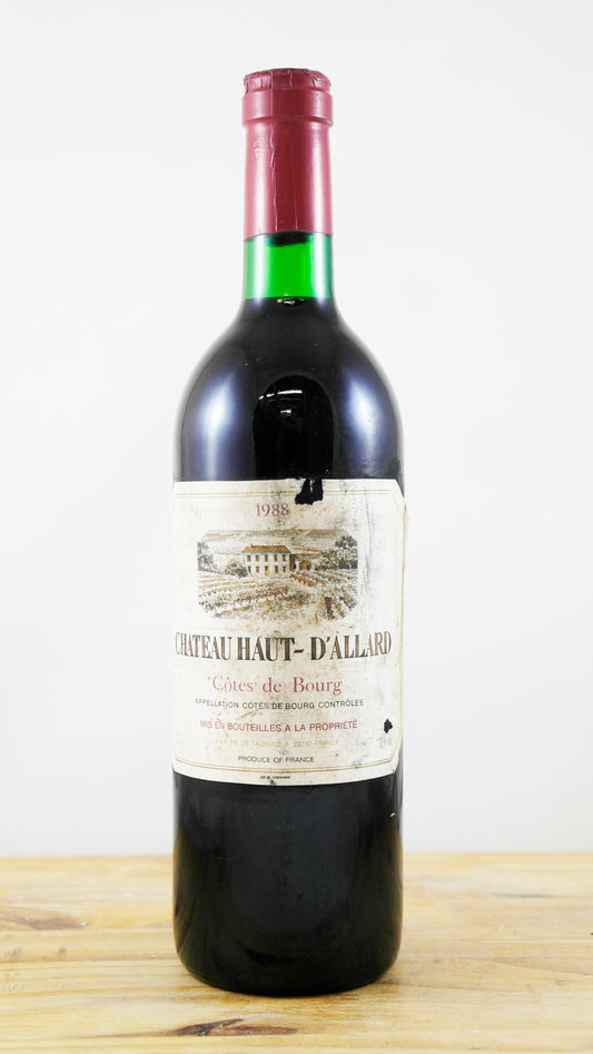 Vin Année 1988 Château Haut-D'Allard