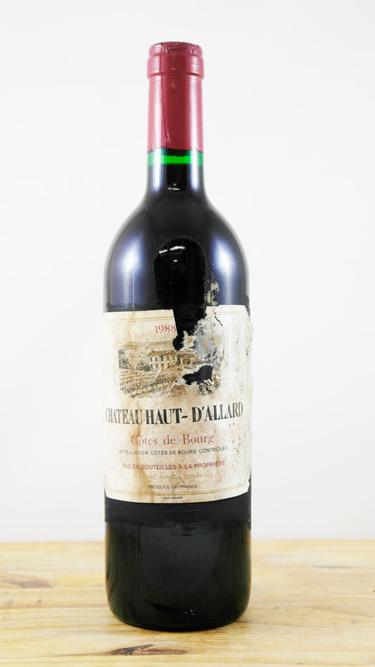 Vin Année 1988 Château Haut-D'Allard