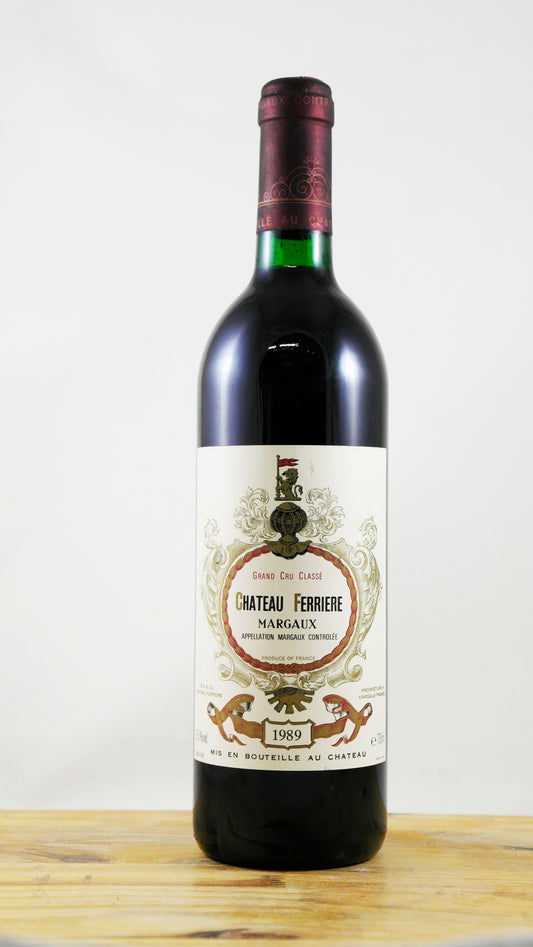 Vin Année 1989 Château Ferrière 
