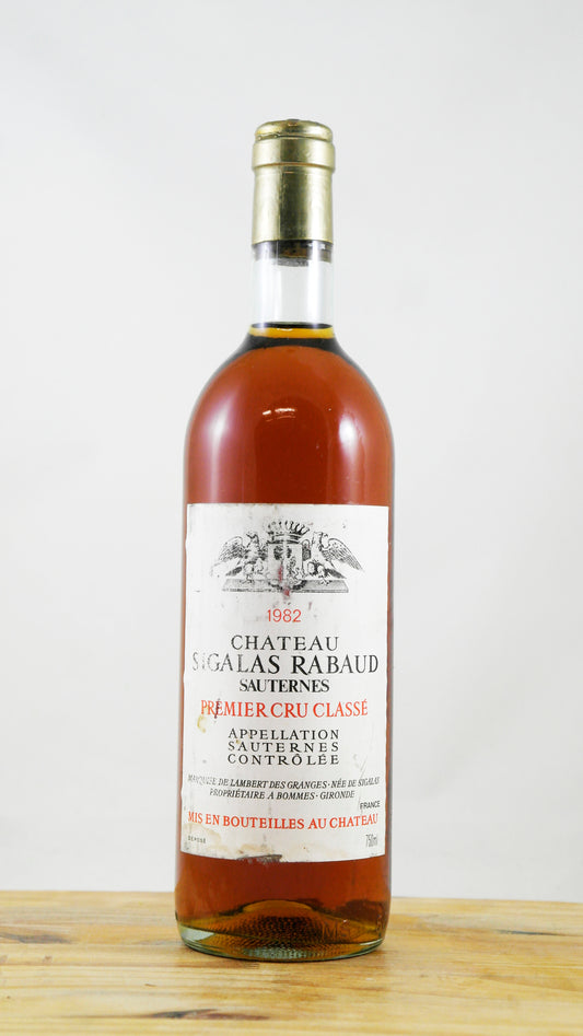 Vin Année 1987 Château Sigalas Rabaud