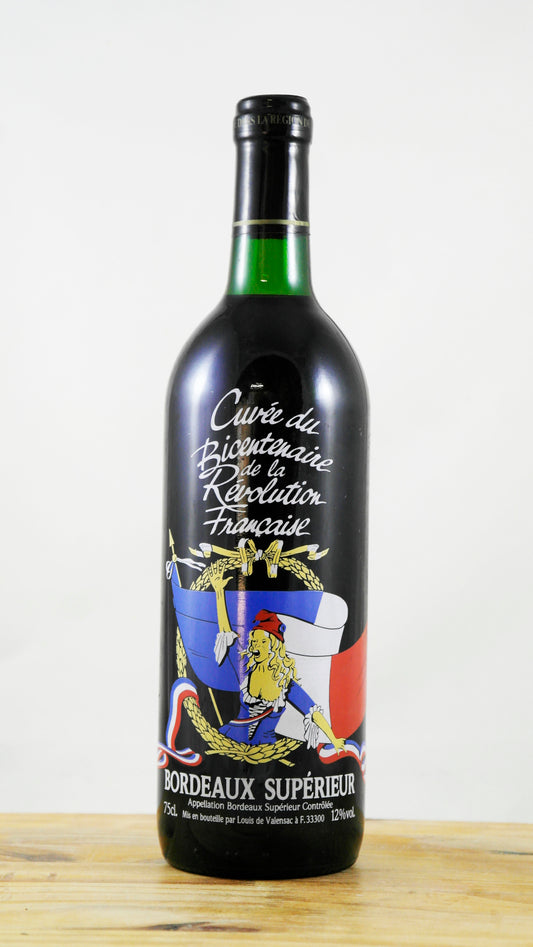 Vin Année 1989 Cuvée du Bicentenaire de la Révolution Française
