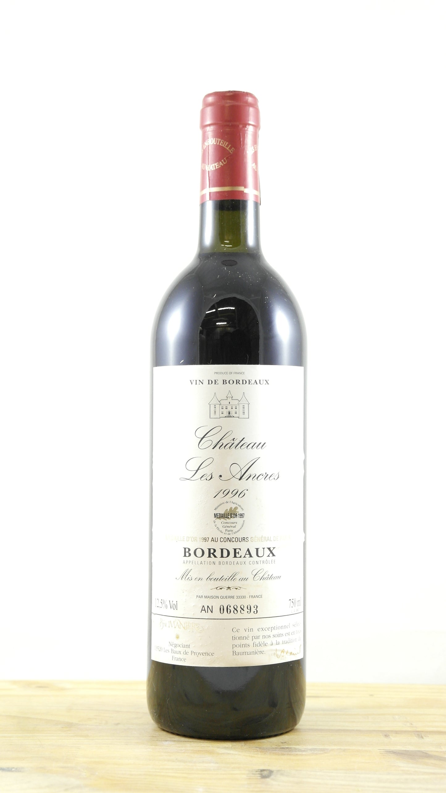 Vin Année 1996 Château Les Ancres