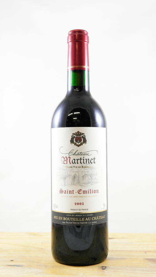 Vin Année 2003 Château Martinet